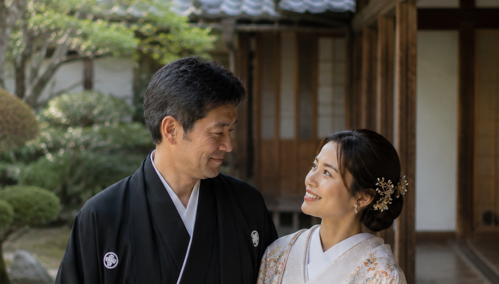 着物姿のカップル